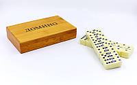 Домино настольная игра в бамбуковой коробке IG-1247