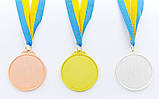 Медаль спортивна зі стрічкою двоколірна Тхеквондо(діаметр 6,5 см), фото 5