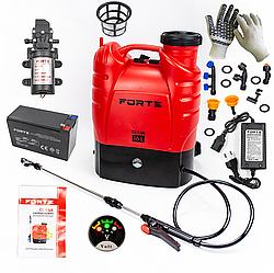 Садовий електрообприскувач FORTE CL-16a акумуляторний + рукавиці