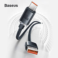 Кабель для быстрой зарядки USB на Type-C Baseus 100W 5A Fast Charging Data Cable (черный) 2м