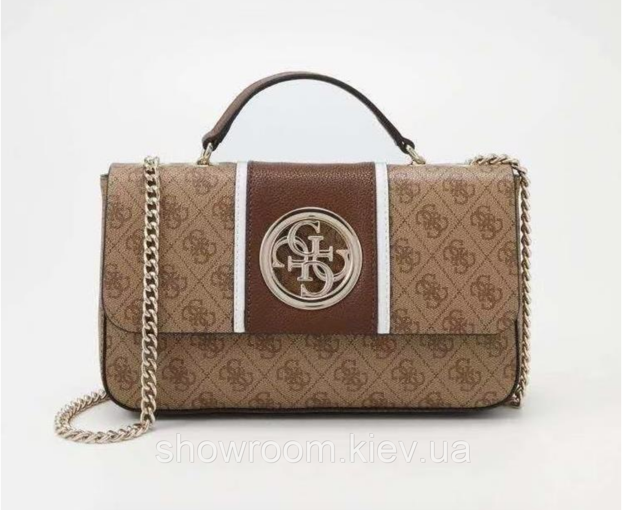 Стильна жіноча сумка на плече Guess (6930) brown