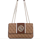 Стильна жіноча сумка на плече Guess (6930) brown, фото 5