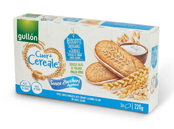 Печенье Gullon Без сахара Cuor di Cereale Biscotti Integrali Cerealt 220 г., фото 1