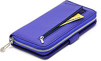 Синій жіночий гаманець на два автономні відділи з натуральної шкіри ST Leather ST026, фото 4