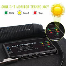 Сонячний зарядний пристрій Allpowers 21W з акумулятором 10000 mAh, фото 3