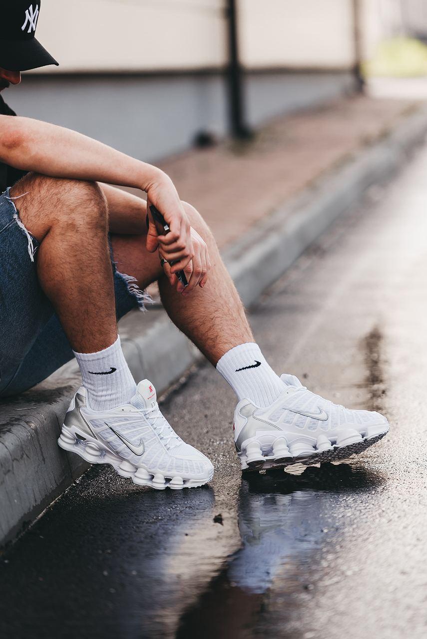 Nike Shox TL White Metallic Silver AV3595 100