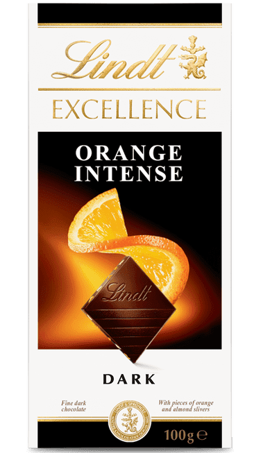 Шоколад чорний з апельсином Lindt Excellence, 100 г