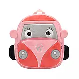 Шкільний рюкзак 3d, портфель, ранець 1 клас для хлопчиків, дівчаток у формі машинок із м'якої тканини Kakoo —, фото 2