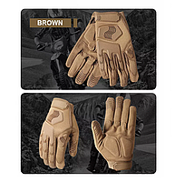 Тактичні військові рукавички з пальцями штурмові Gloves FF4 у кольорі койот, фото 5