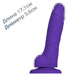 Реалістичний фалоімітатор Strap-On-Me SOFT REALISTIC DILDO Violet - Size S