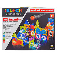 Магнітний конструктор IBLOCK 75 деталей PL-921-255