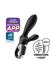 Універсальний смарт вібратор з підігрівом Satisfyer Heat Climax +