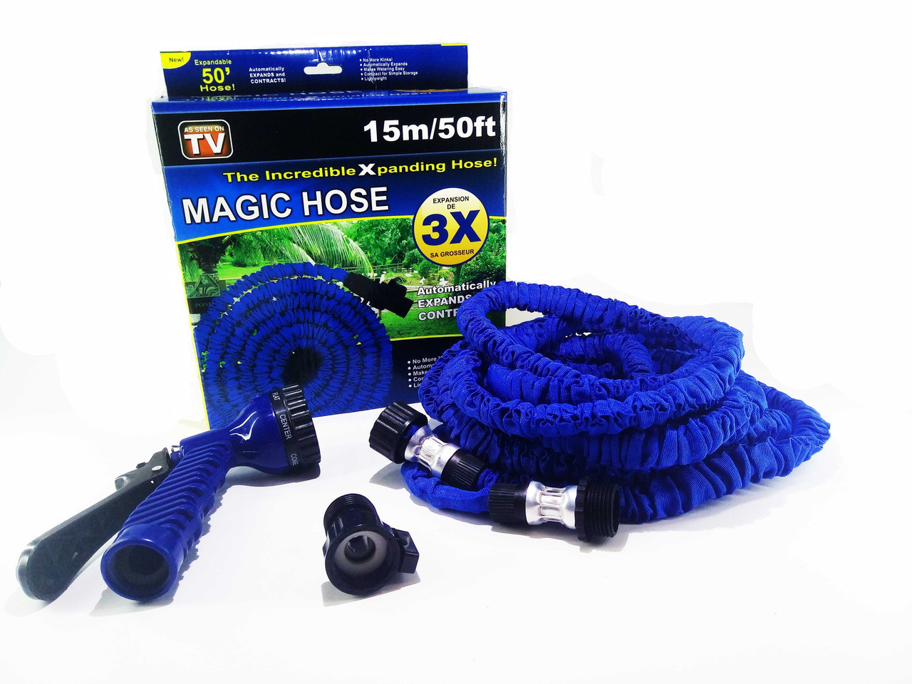 Шланг для поливання X HOSE 15 м з розпилячем, садовий шланг, поливковий шланг для саду