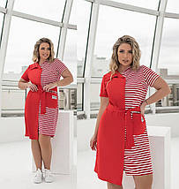 Сукня софт з принтом короткими рукавами розміри батал, фото 4