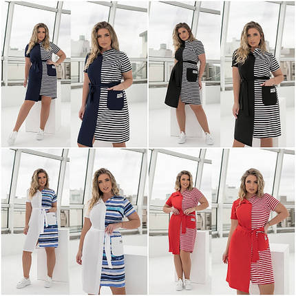 Сукня софт з принтом короткими рукавами розміри батал, фото 1