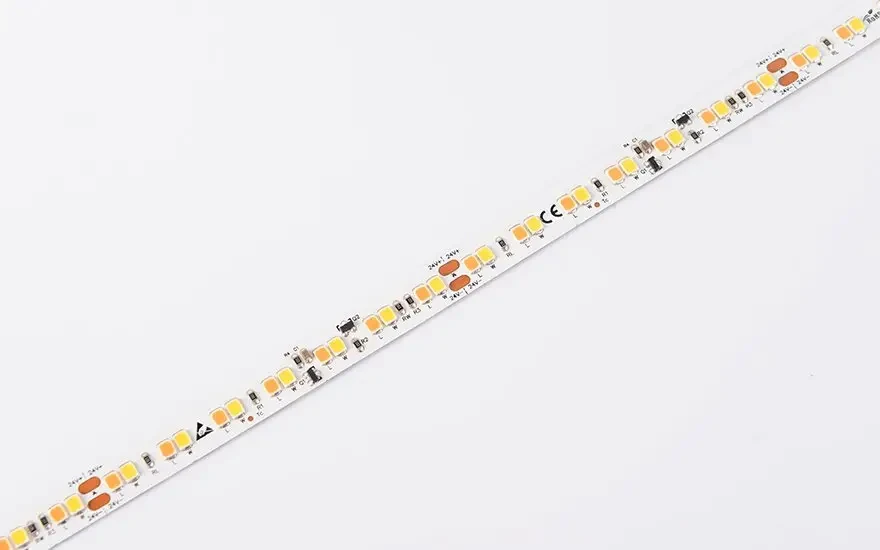Світлодіодна стрічка COLORS, 24V, 168led/m, 9.61W, IP20, 1900⇄3000K (DS8168GWWW-24V-10mm), фото 1