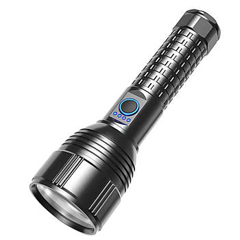 Ліхтарик тактичний світлодіодний ручний акумулятроний microUSB TFL-1 Black