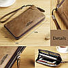 Чоловічий стильний клатч WEIXIER з PU шкіри. Чоловічий шкіряний гаманець портмоне зі шкіри, фото 10