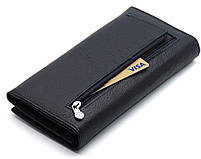 Темно-синій класичний гаманець із фіксацією на кнопку з натуральної шкіри BOSTON B233, фото 7