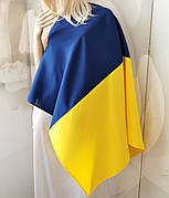 Прапор України з габардину, великий, 140 на 90 см, з кишенею під держак