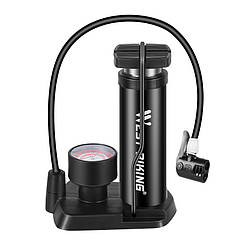 Насос велосипедний West Biking 0711027B з манометром Black