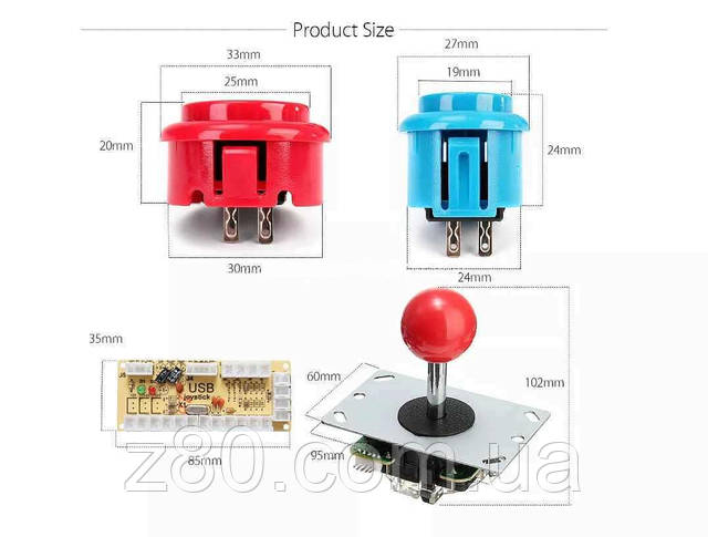 Набір для аркадного джойстика, фото 3