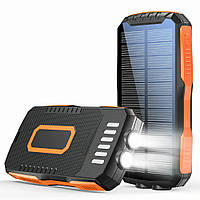 Power Bank на солнечной батарее iBattery YD-819w c фонариком и беспроводной зарядкой QI 25000 mAh
