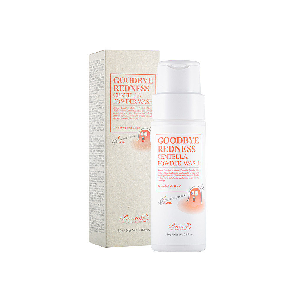 Benton Goodbye Redness Centella Powder Wash - Ензимна пудра для вмивання з центелою 80 г, фото 1