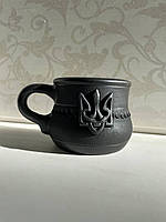 Чашка глиняна фігурна "Тризуб" 200мл