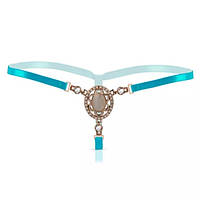 Еротичні трусики бірюзові - розмір універсальний (на резинці)