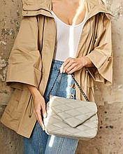 Жіноча сумка Шейла 24*16*7 см сіра екошкіра