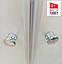 Душова кабіна 80x80 Shower Saturn oval без піддону напівкругла матове загартоване скло 5м розcувні двері, фото 6