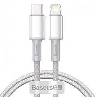 Кабель зарядный Baseus High Density Braided Data Cable Lightning-Type-C 20W 2 м White (CATLGD-A02)