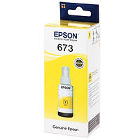 Оригінальні чорнила для EPSON L800 L1800 L805 L810 L850 Y Yellow 70мл C13T67344A original 673 жовтий 01/2026 t673