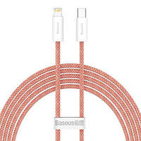 Кабель зарядный Baseus cable for iPhone USB Type C - Lightning Power Delivery 20W 2 м Orange (CALD000107)