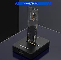 Док станція для M2 SSD NVMe (PCIe) та NGFF (Sata) USB 3.1 Gen2 Type-C Blueendless SD03A Original, фото 8