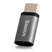 Переходник-адаптер Baseus Sharp Micro USB to USB Type-C Sky Grey (CATYPEC-DL0G)