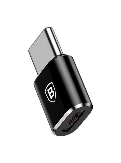 Перехідник-адаптер Baseus Micro USB to USB Type-C Adapter Converter Black (CAMOTG-01)