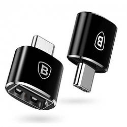 Перехідник-адаптер Baseus USB Female To Type-C Male OTG Adapter Converter Black (CATOTG-01)