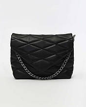 Жіноча сумка Шейла 24*16*7 см чорна екошкіра