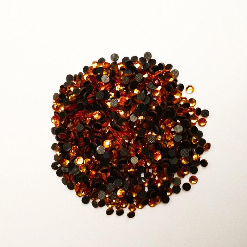 Камені декоративні (1000 шт) DMC SS10 клейові, темно жовтий