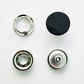 Кнопка Бейбі (1440 шт) 9,5мм чорна, закритий капелюшок