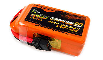 Акумулятор для квадрокоптера Dinogy ULTRA G2.0 Li-Pol 1300 мАг 14.8 В 70x34x33 мм XT60 80C