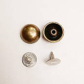 Заклепки металеві (1000 шт), півсфера, односторонні антик