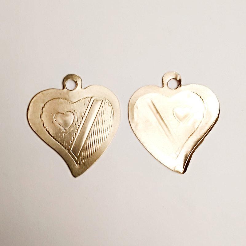 Прикраса пришивна "листочок" (1000 шт), метал, золото.