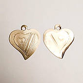 Прикраса пришивна "листочок" (1000 шт), метал, золото.