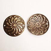 Прикраса пришивна (1000 шт), кругла, метал, антик.