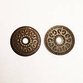 Прикраса під заклепку (1000 шт), кругла, метал.