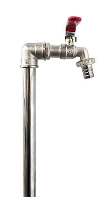 Водяна колонка вулична 1000 мм, комплект, нержавійка (водорозбірна колонка для дачі)