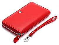 Червоний жіночий гаманець на блискавці з натуральної шкіри BOSTON B272, фото 3